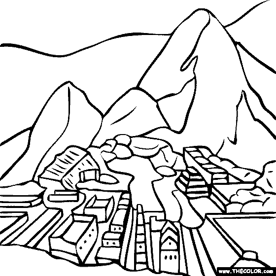 Machu Picchu - Peru coloring page