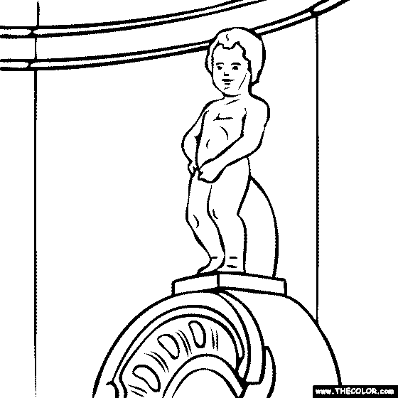 Manneken Pis - Brussels coloring page