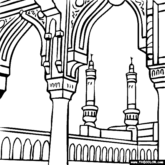 Mecca, Saudi Arabia coloring page
