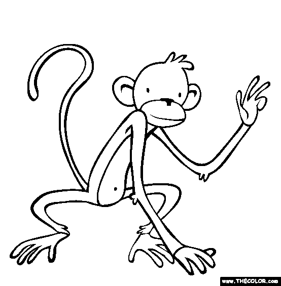 Monkey Coloring Page