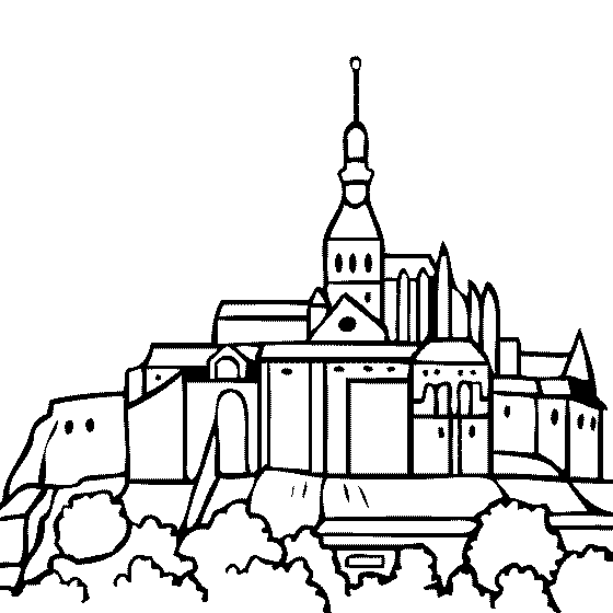 Mont St. Michel - France coloring page