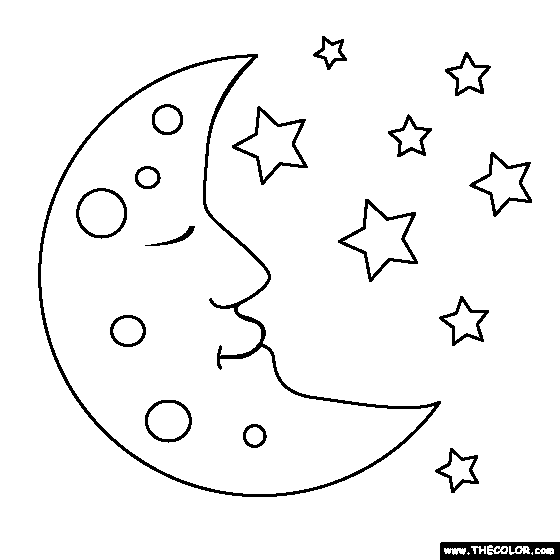 Moon Coloring Page