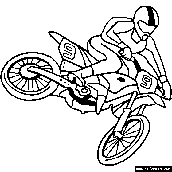 Motocross Bike Coloring Page