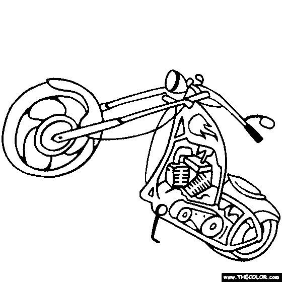 Classic Motorcycle Coloring Page