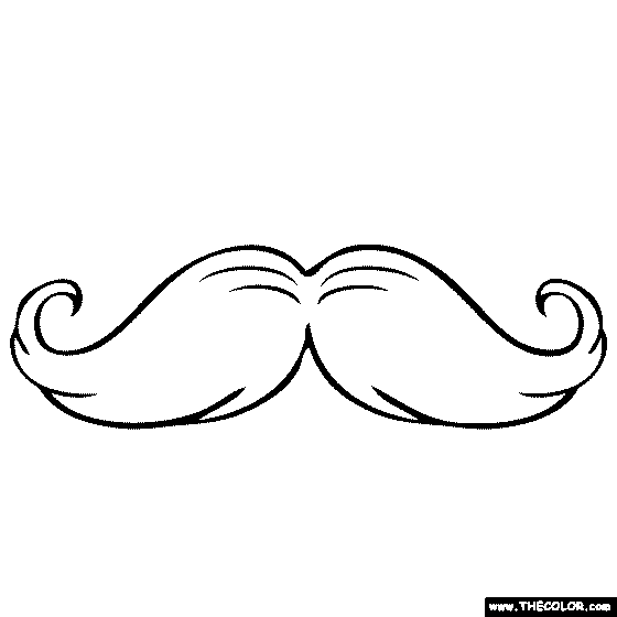 Mustache Coloring Page