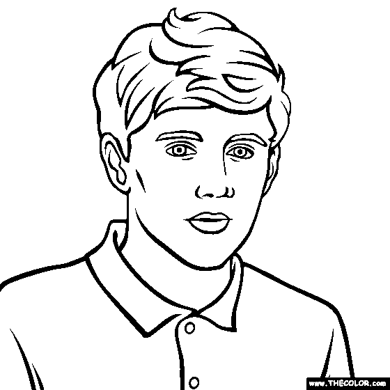 Niall Horan One Direction Coloring Page