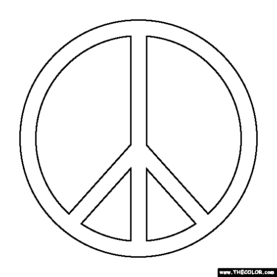 Peace Symbol Coloring Page