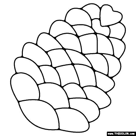 Pinecone Coloring Page