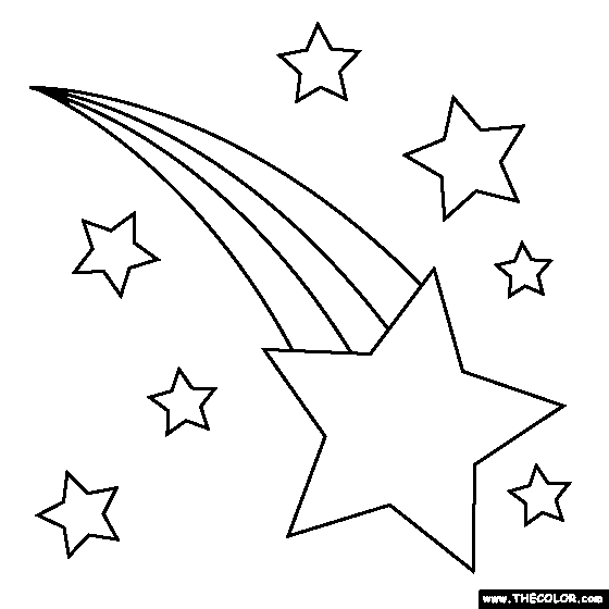 Shooting Star Coloring Page