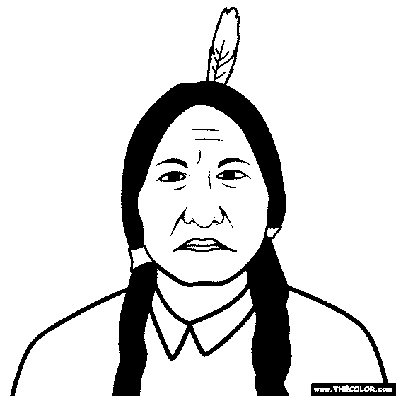 Sitting Bull Hunkpapa Lakota Leader Coloring Page