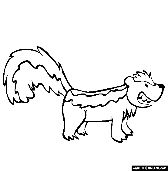 Skunk Coloring Page