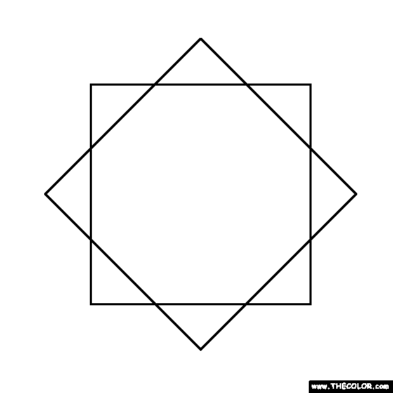 Two Squares Coloring Page