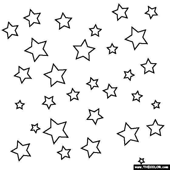 Stars In The Sky Coloring Page