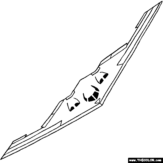 B-2 Spirit Stealth Bomber Online Coloring Page