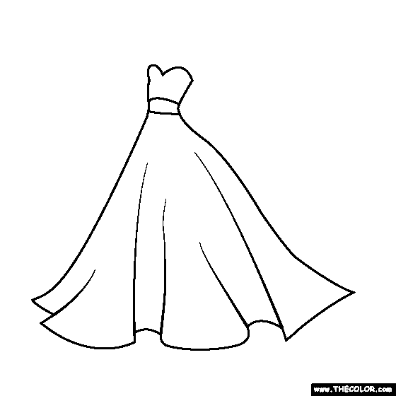 Wedding Dress Coloring Page